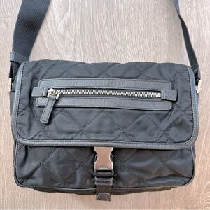 Authentic Vintage Unisex Prada Quilted Diamond Nylon Shoulder Crossbody Bag